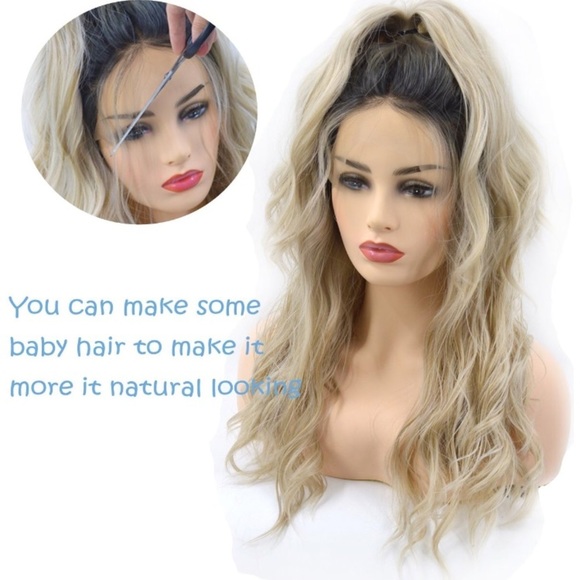 ?Tiffani 18”   Blonde & Dark Roots Wavy bob Wig? main image 4